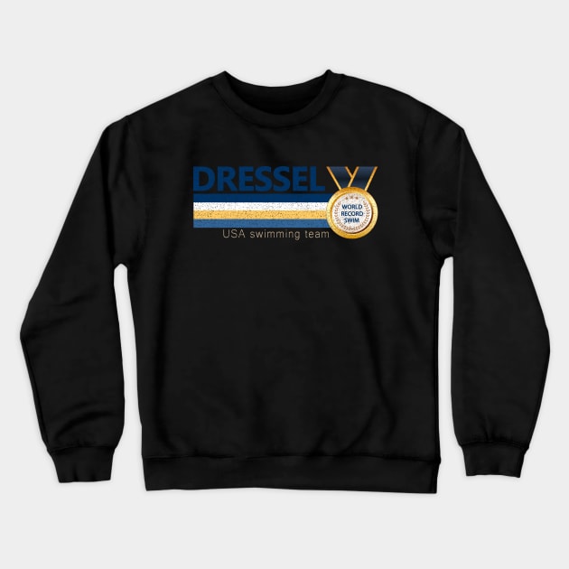 Vintage Dressel USA Swimming Team World Record Swim 2021 Crewneck Sweatshirt by justiceberate